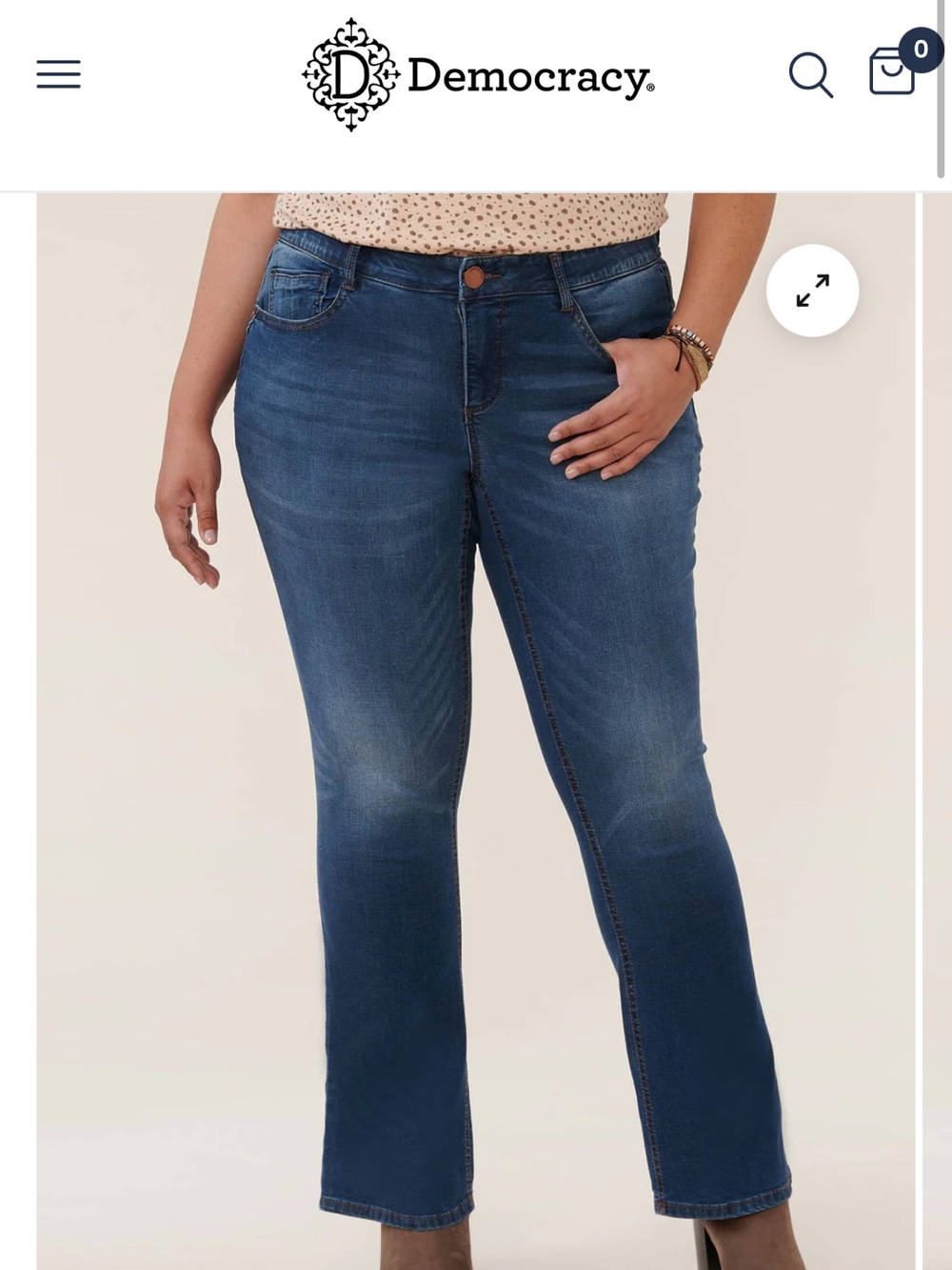 Democracy Women’s Artisanal Blue “Ab”solution Itty Bitty Boot Jeans Size 16W NWT